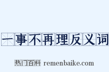 一事不再理反义词是什么意思的图片